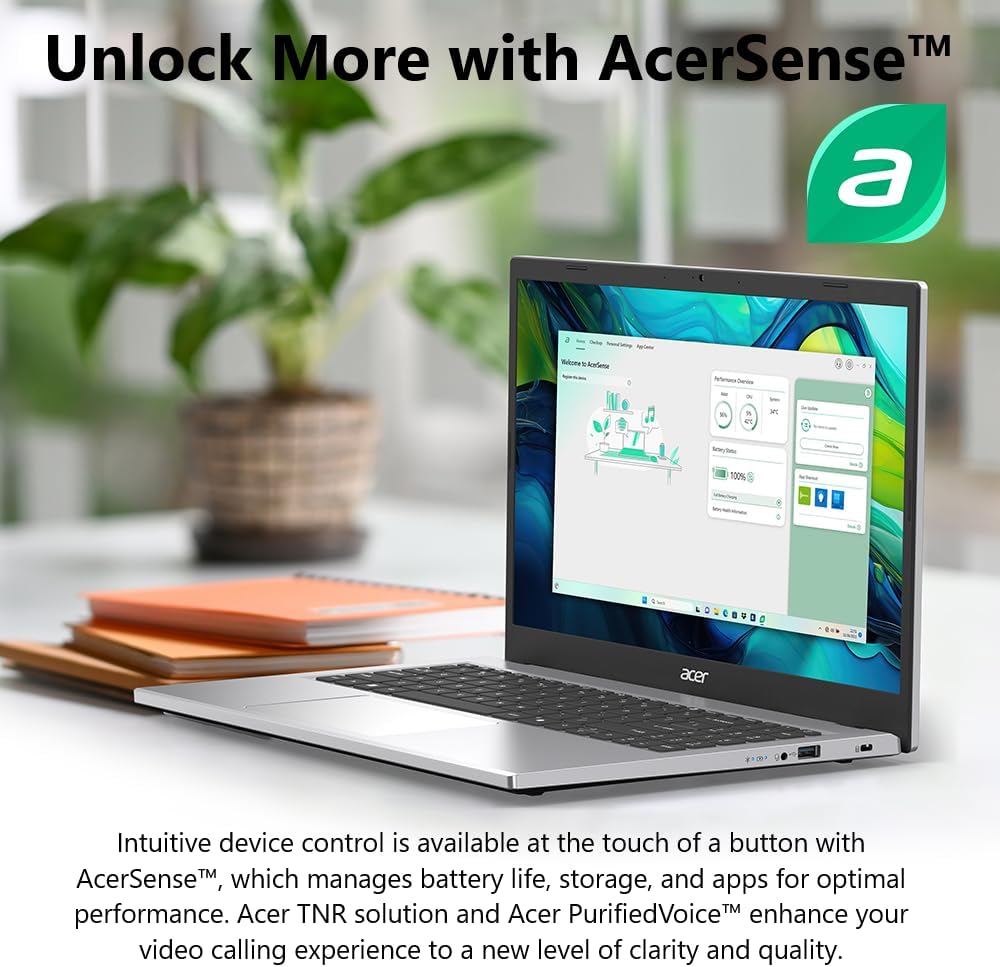 Acer Aspire Go 15 AI Ready Laptop | 15.6" FHD IPS Display | AMD Ryzen 3 7320U | AMD Radeon 610M Graphics | 8GB LPDDR5 | 128GB PCIe SSD | Wi-Fi 6 | Windows 11 Home in S Mode | AG15-21P-R5YG - Image 7