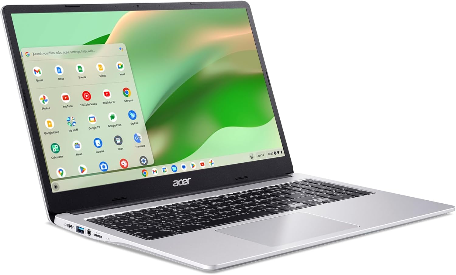 Acer Chromebook 315 Laptop, Celeron N4500, 15.6" Full HD IPS Display, 4GB LPDDR4X, 64GB eMMC, Wi-Fi 6, DTS Audio, USB Type-C, Chrome OS, CB315-4H-C8XU, Silver - Image 9