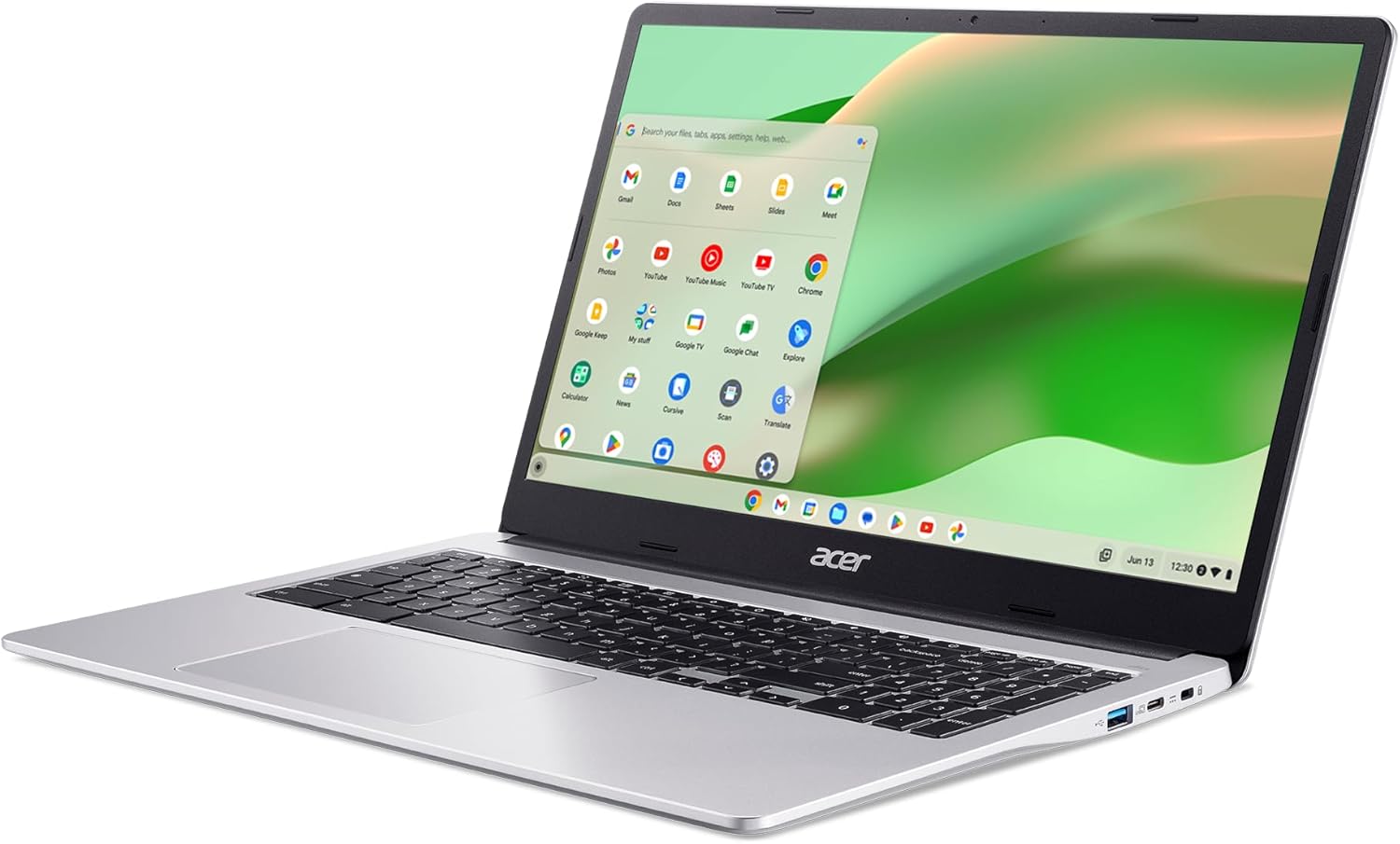 Acer Chromebook 315 Laptop, Celeron N4500, 15.6" Full HD IPS Display, 4GB LPDDR4X, 64GB eMMC, Wi-Fi 6, DTS Audio, USB Type-C, Chrome OS, CB315-4H-C8XU, Silver - Image 10